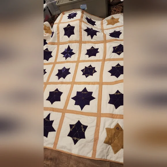 Crown Royal Hand Made Quilt 82X98